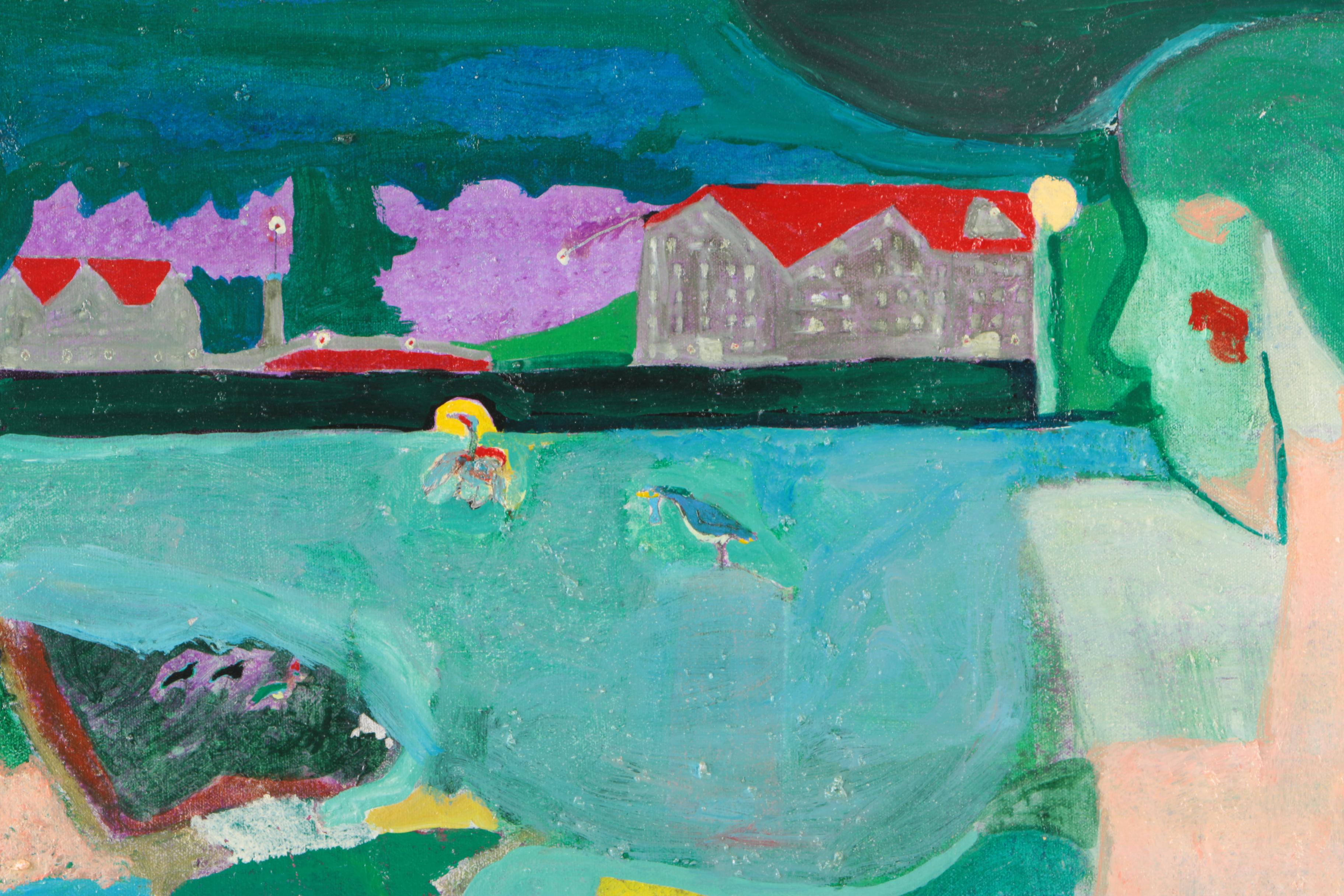 Joan Abelove Oil Painting on Canvas "Poem"