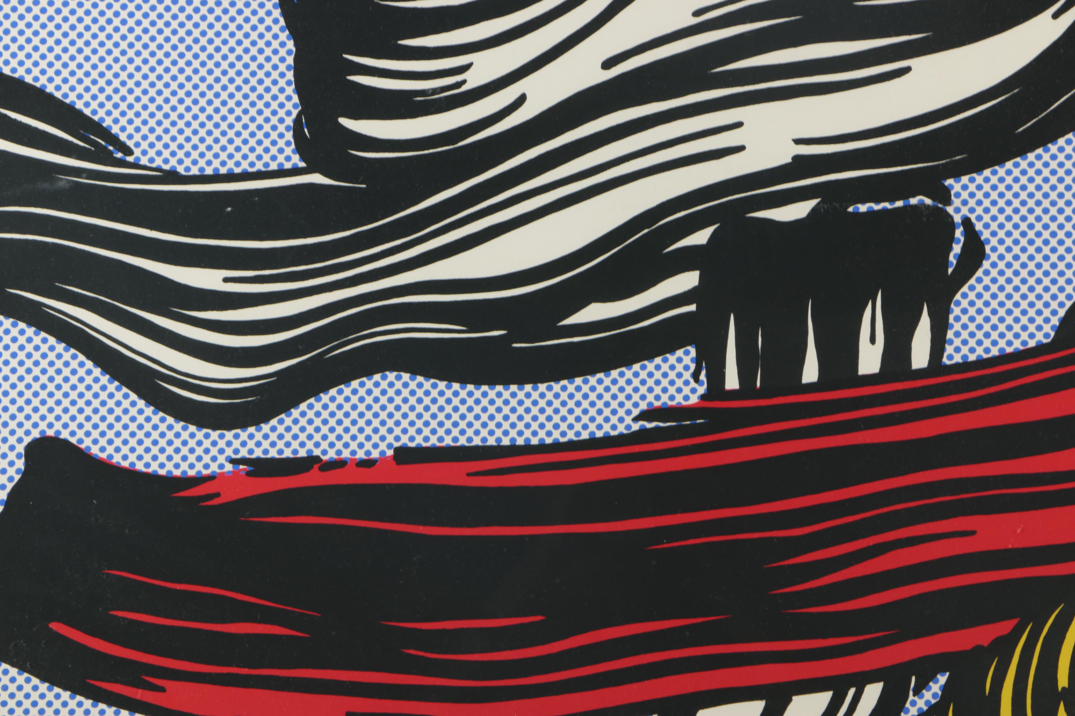 Serigraph of 1967 Exhibition Poster Featuring Roy Lichtenstein's "Brushstrokes"