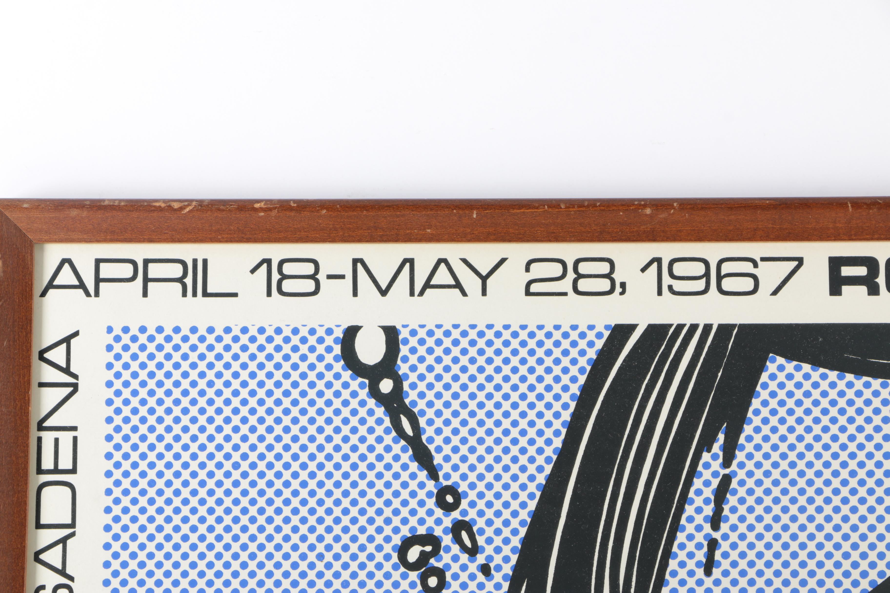 Serigraph of 1967 Exhibition Poster Featuring Roy Lichtenstein's "Brushstrokes"