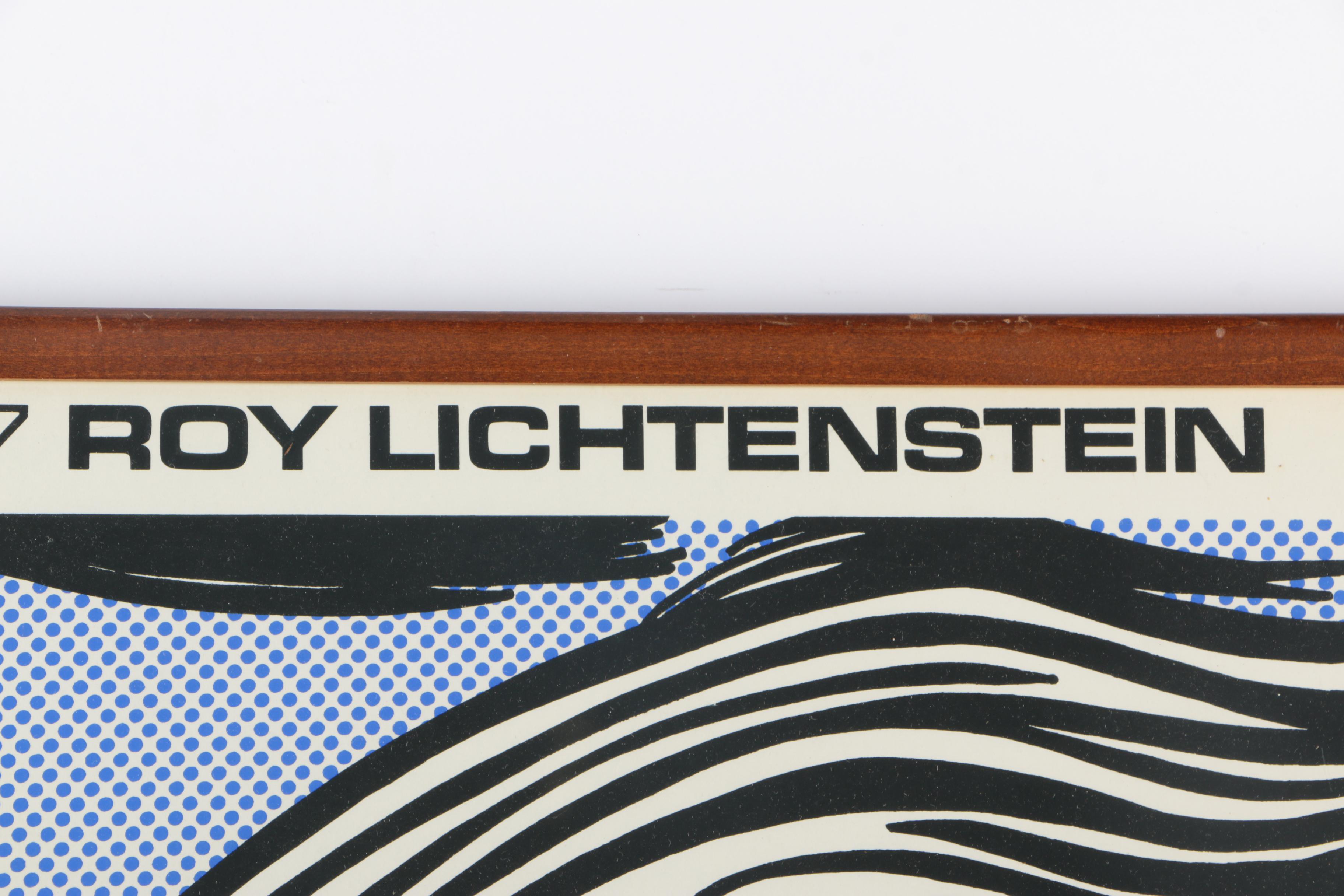 Serigraph of 1967 Exhibition Poster Featuring Roy Lichtenstein's "Brushstrokes"