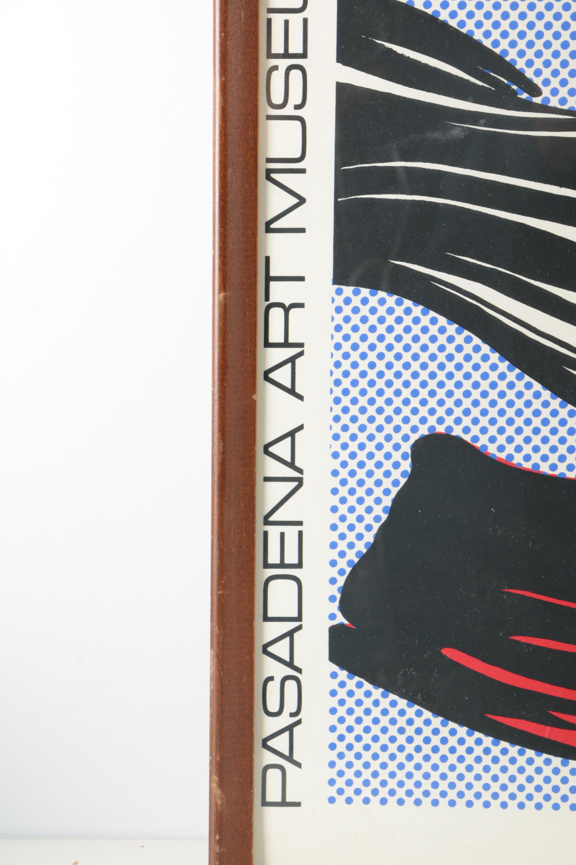 Serigraph of 1967 Exhibition Poster Featuring Roy Lichtenstein's "Brushstrokes"