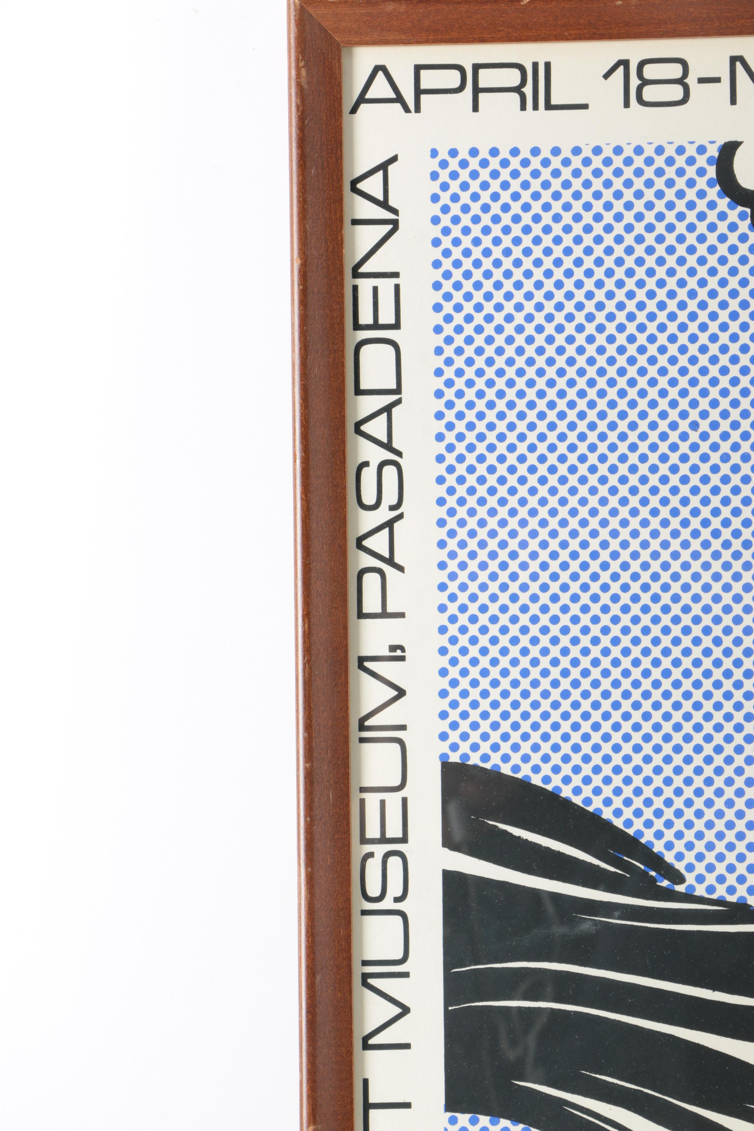 Serigraph of 1967 Exhibition Poster Featuring Roy Lichtenstein's "Brushstrokes"