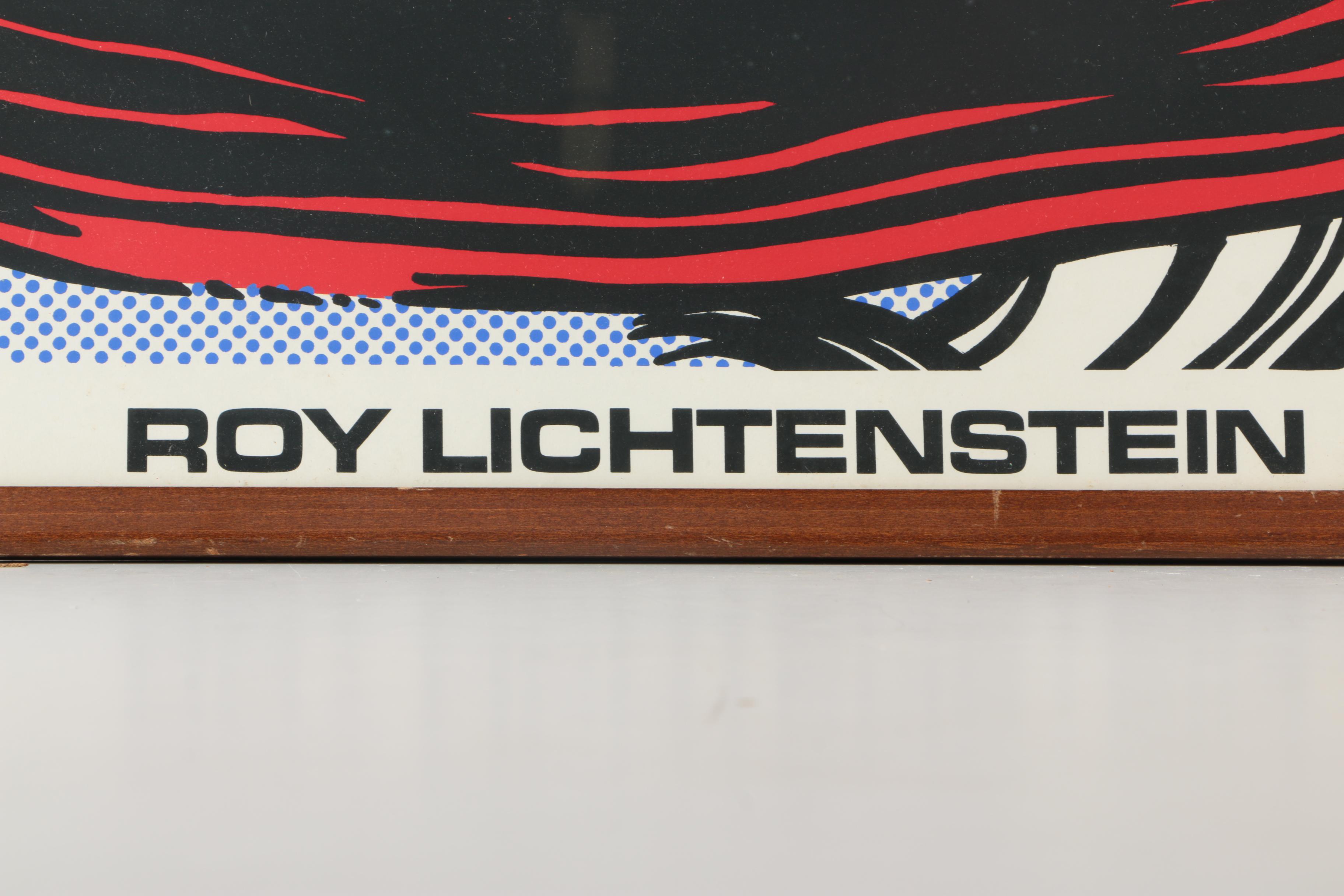 Serigraph of 1967 Exhibition Poster Featuring Roy Lichtenstein's "Brushstrokes"