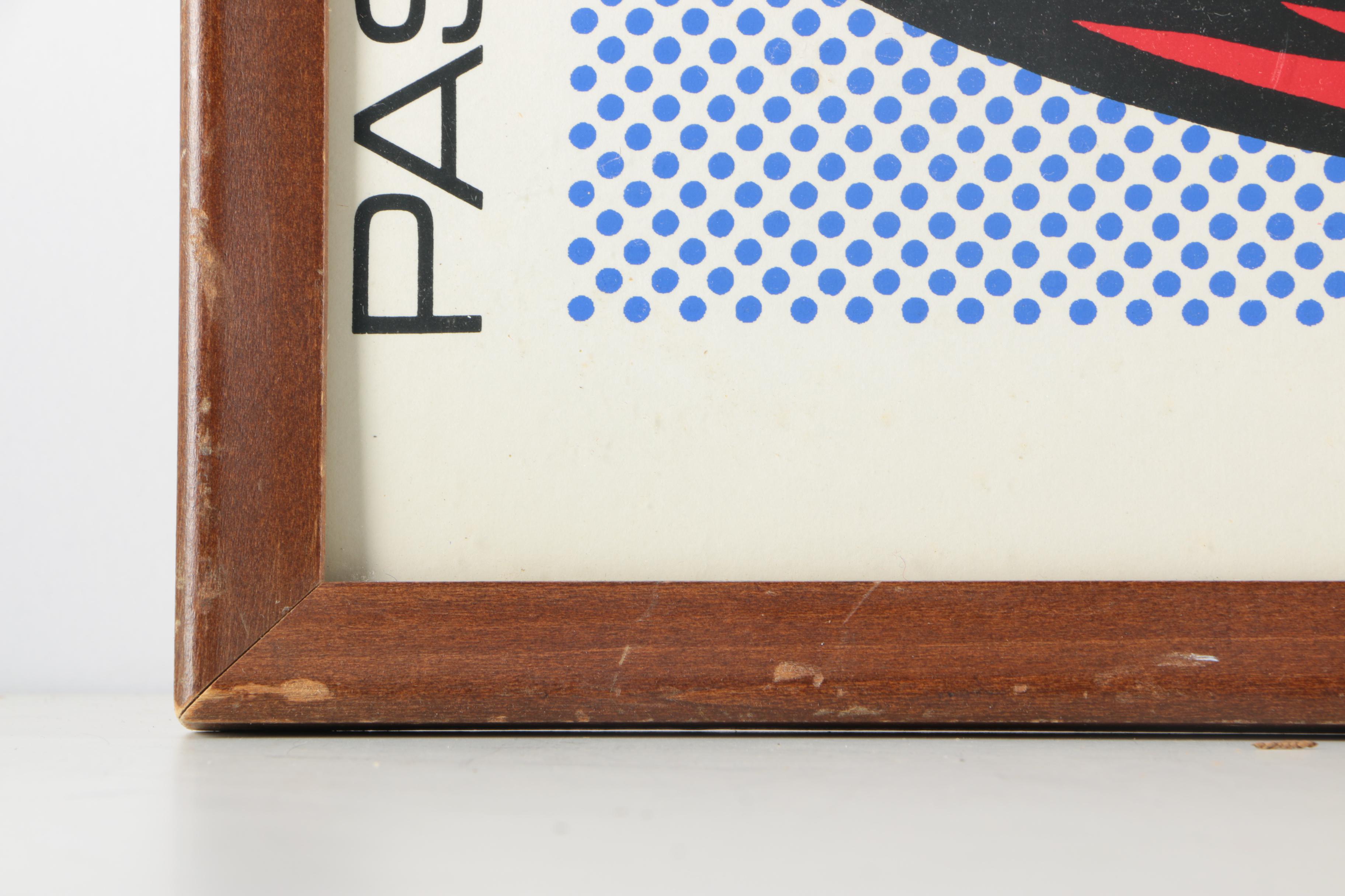 Serigraph of 1967 Exhibition Poster Featuring Roy Lichtenstein's "Brushstrokes"