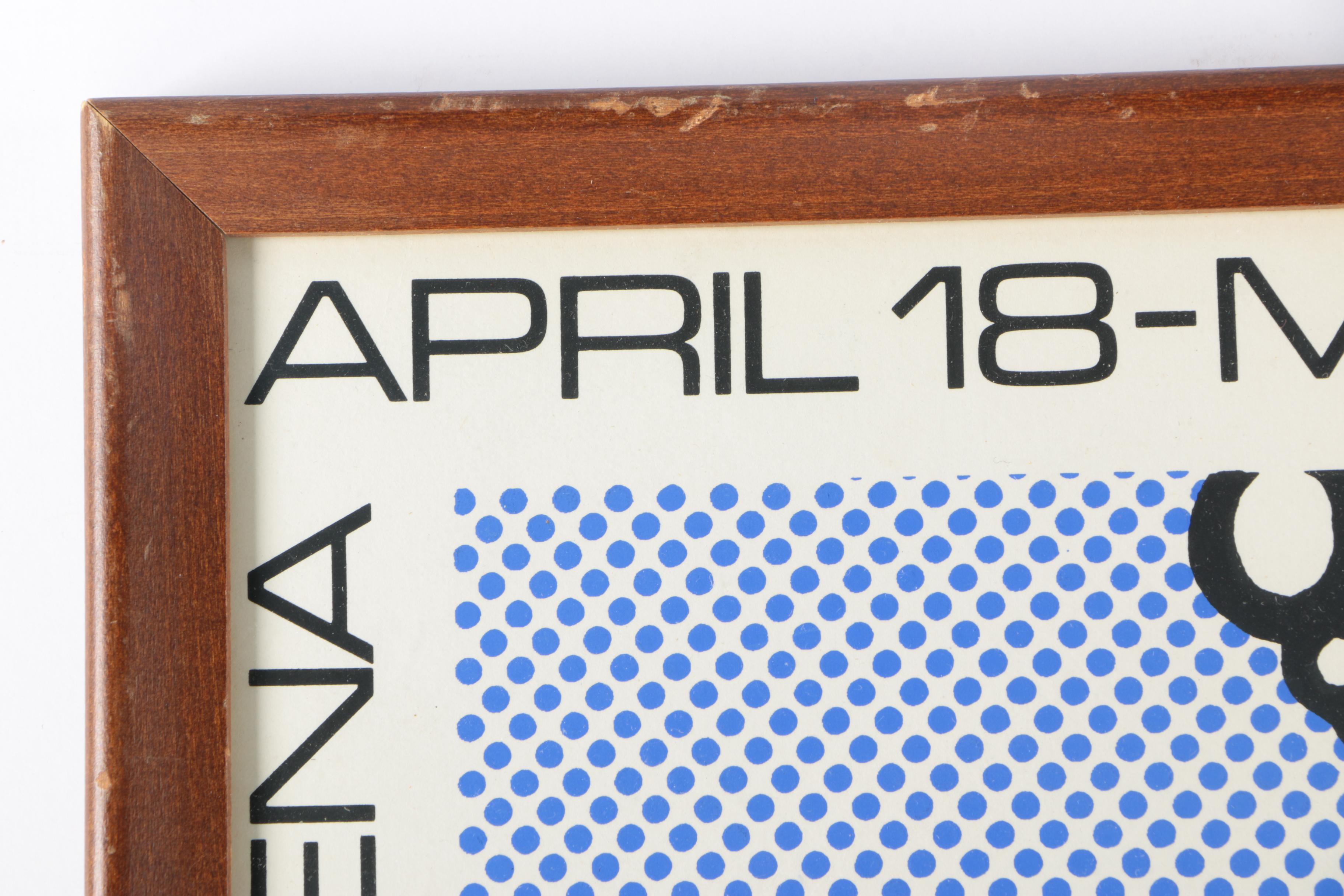 Serigraph of 1967 Exhibition Poster Featuring Roy Lichtenstein's "Brushstrokes"