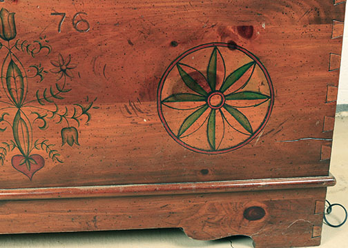 Folk Style Painted Wood Magnavox Stereo Chest