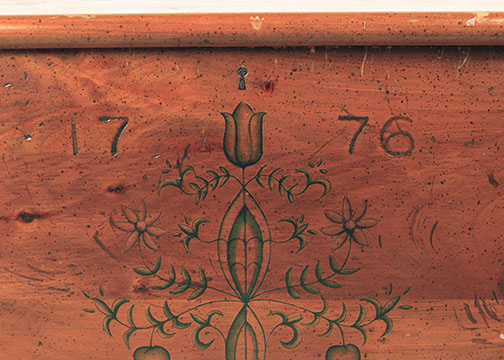 Folk Style Painted Wood Magnavox Stereo Chest