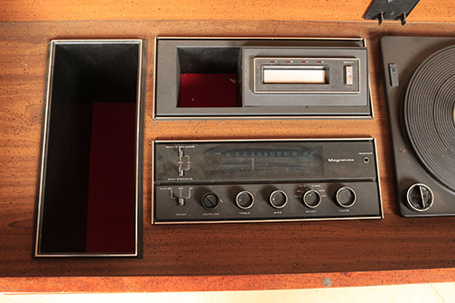 Folk Style Painted Wood Magnavox Stereo Chest