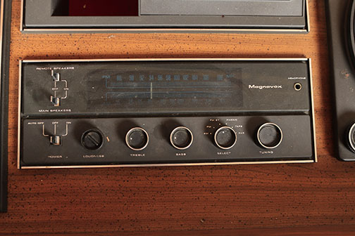 Folk Style Painted Wood Magnavox Stereo Chest