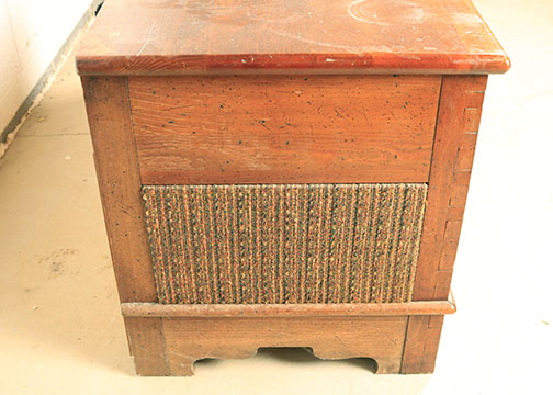Folk Style Painted Wood Magnavox Stereo Chest