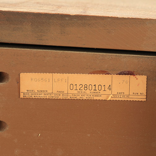 Folk Style Painted Wood Magnavox Stereo Chest