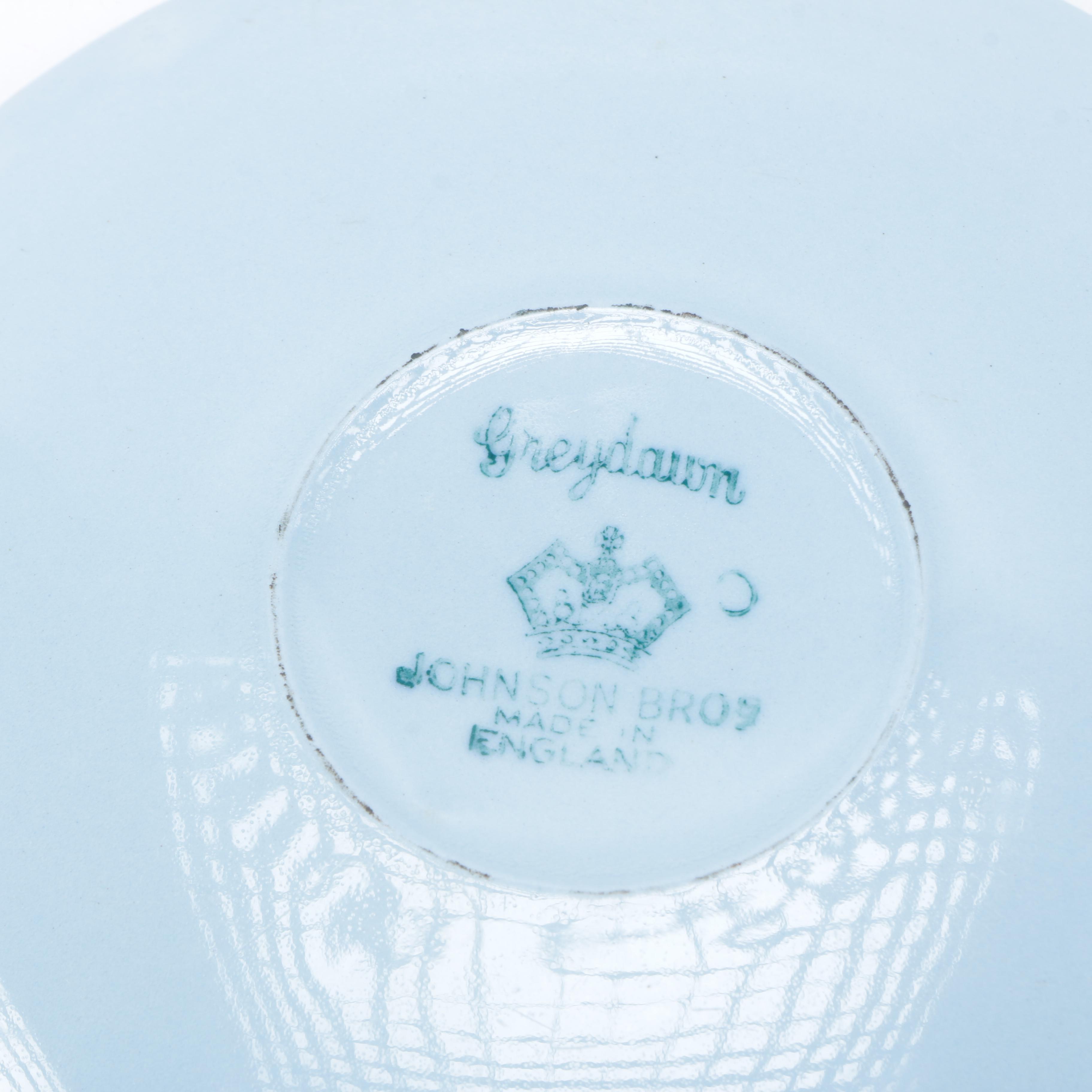 Assorted "Greydawn" Johnson Brothers China Pieces