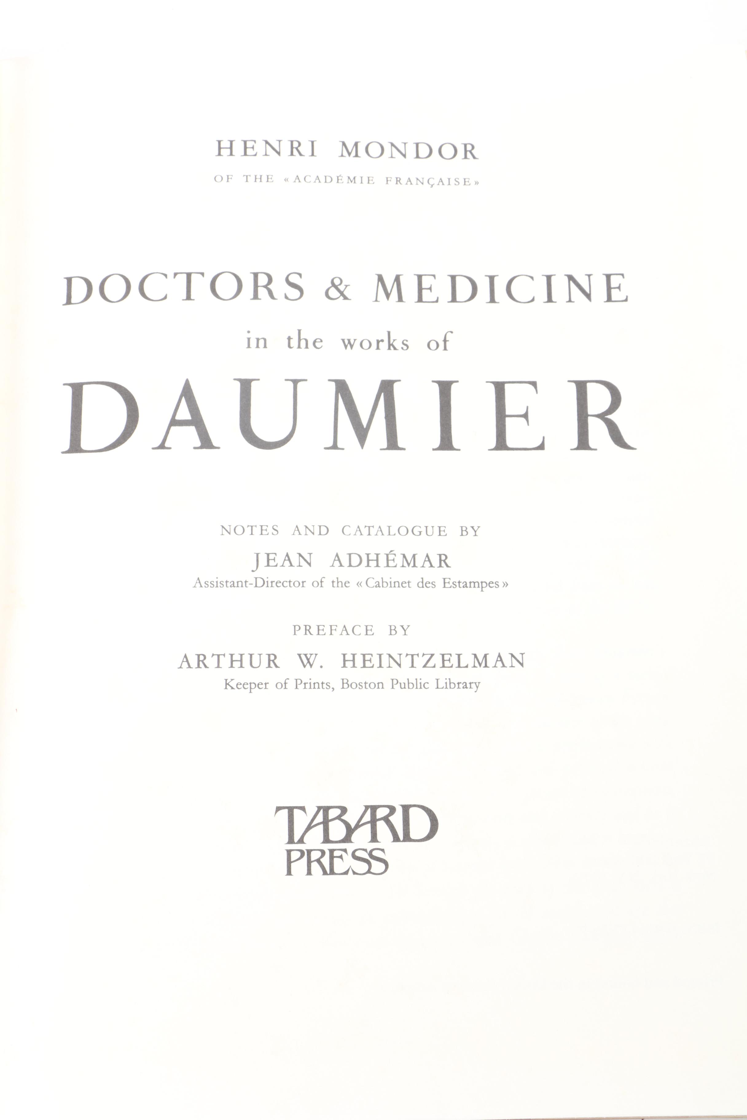 "Doctors and Medicine in the Works of Daumier" by Henri Mondor