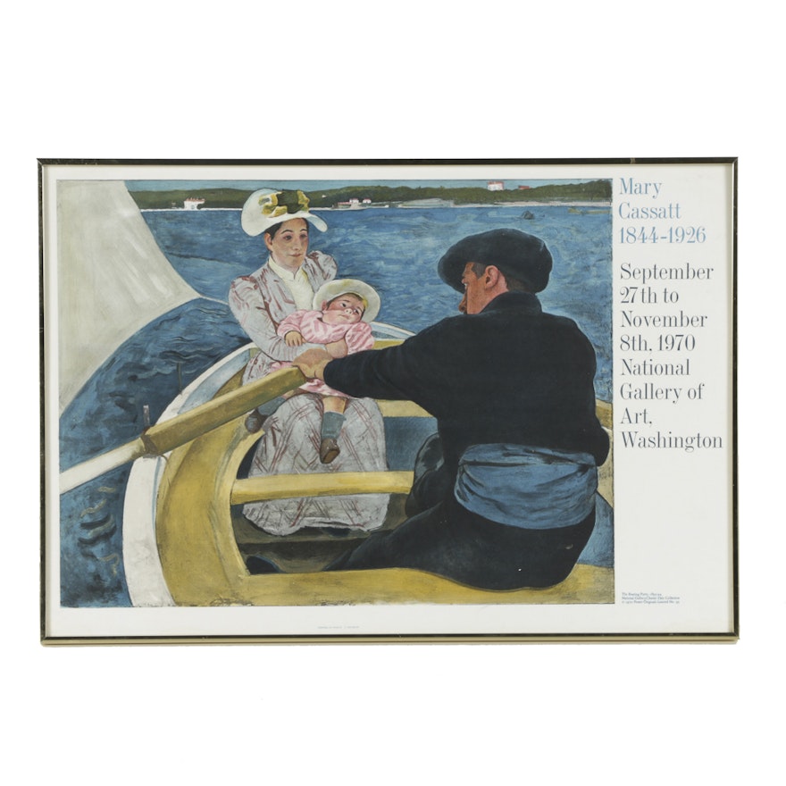 Limited Edition Offset Lithograph on Paper Featuring the Work of Mary Cassatt "The Boating Party"