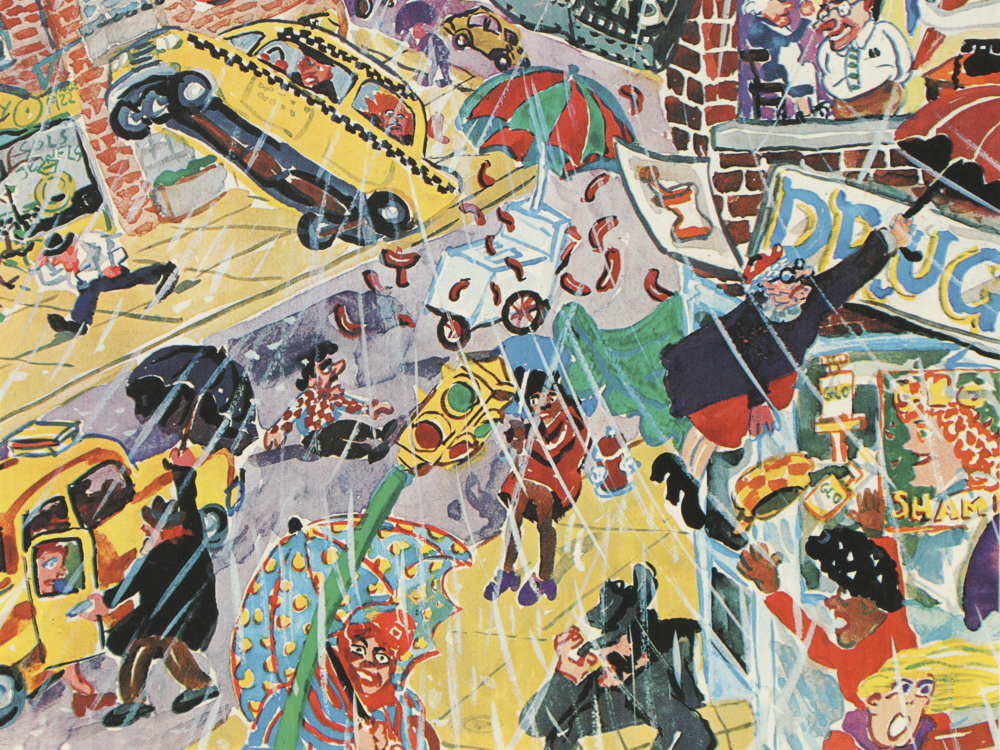 Red Grooms Offset Lithograph on Paper "Blewy"