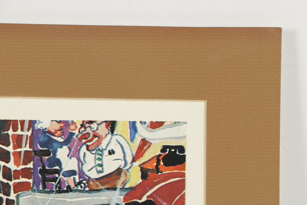 Red Grooms Offset Lithograph on Paper "Blewy"