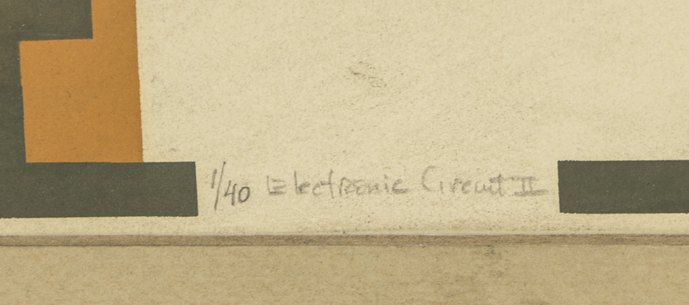 Lee Adler Limited Edition Serigraph on Paper "Electric Circuit II"