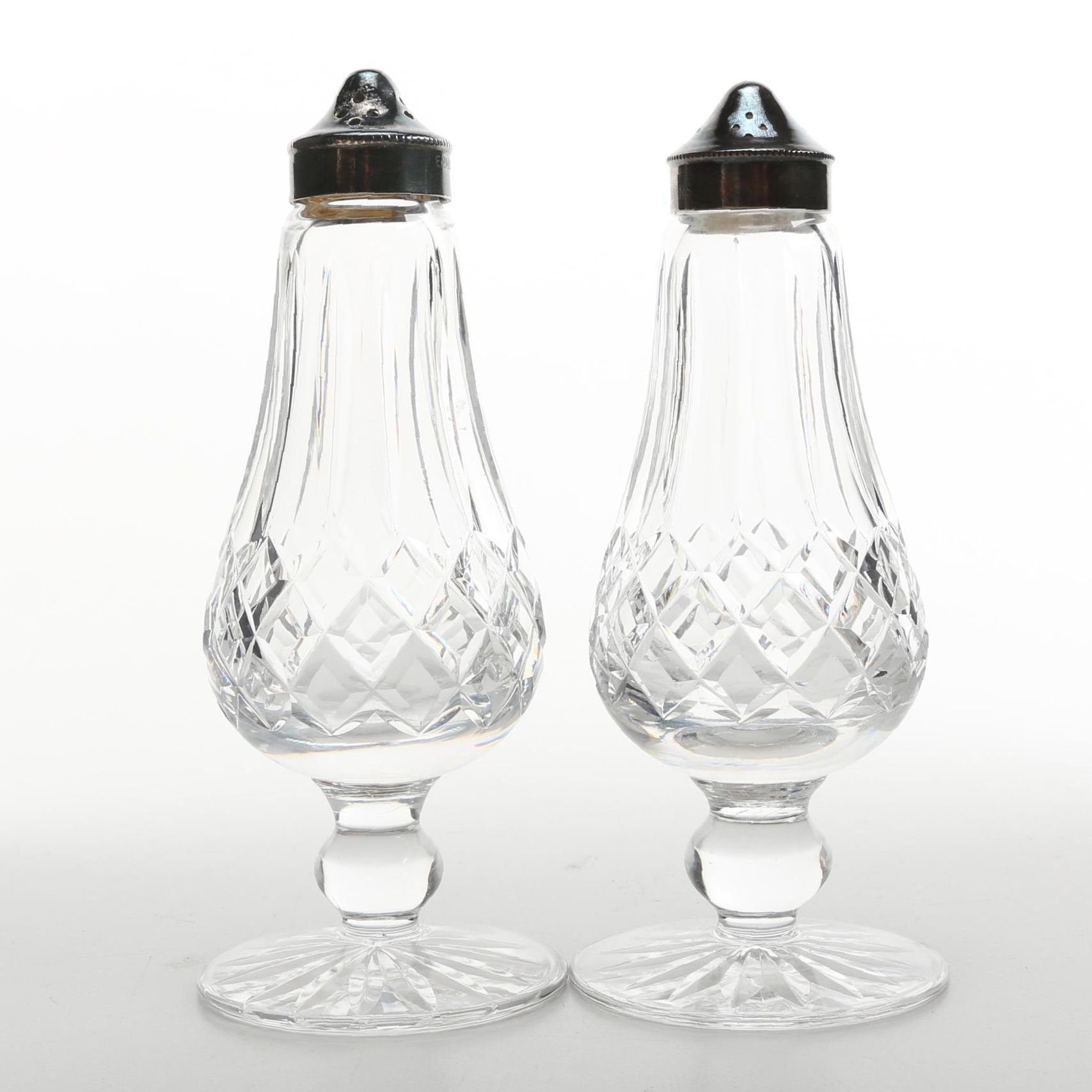 Waterford "Lismore" Crystal Condiment Shakers