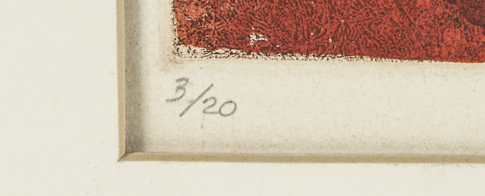 John Ihle Limited Edition Intaglio Print on Paper "Cry Wolf"