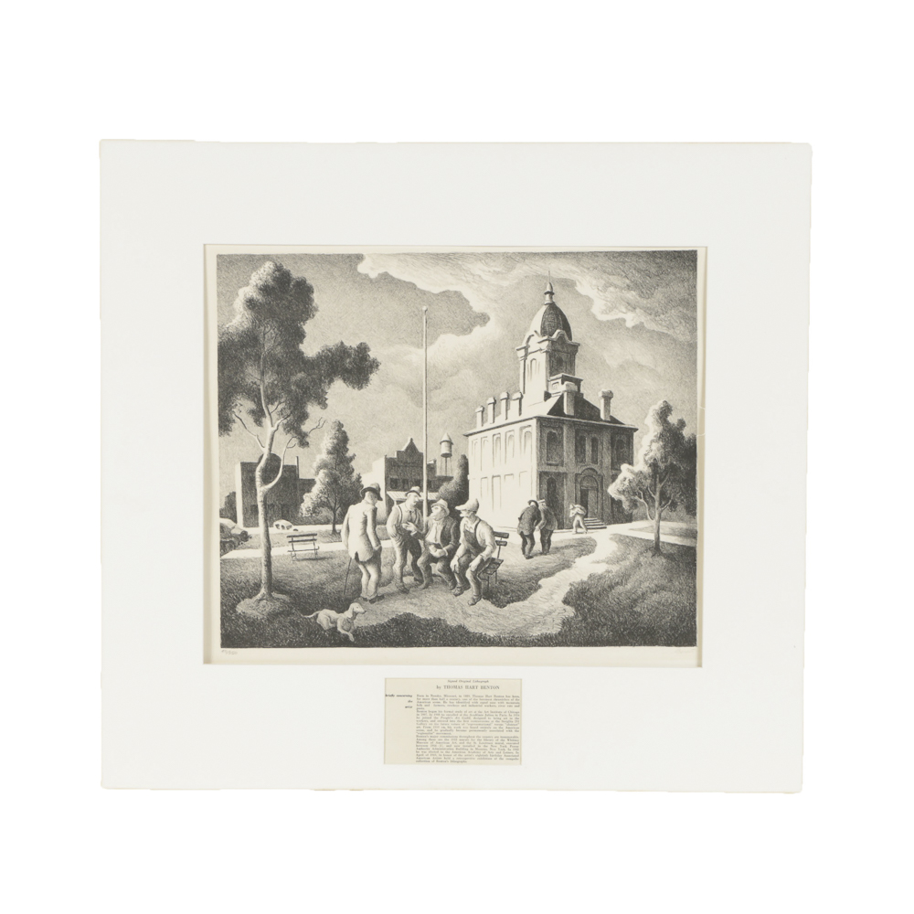 Thomas Hart Benton Limited Edition Lithograph on Paper "County Politics" 1973