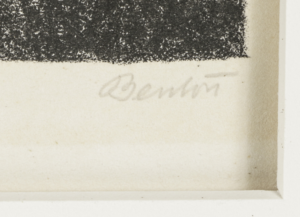 Thomas Hart Benton Limited Edition Lithograph on Paper "County Politics" 1973