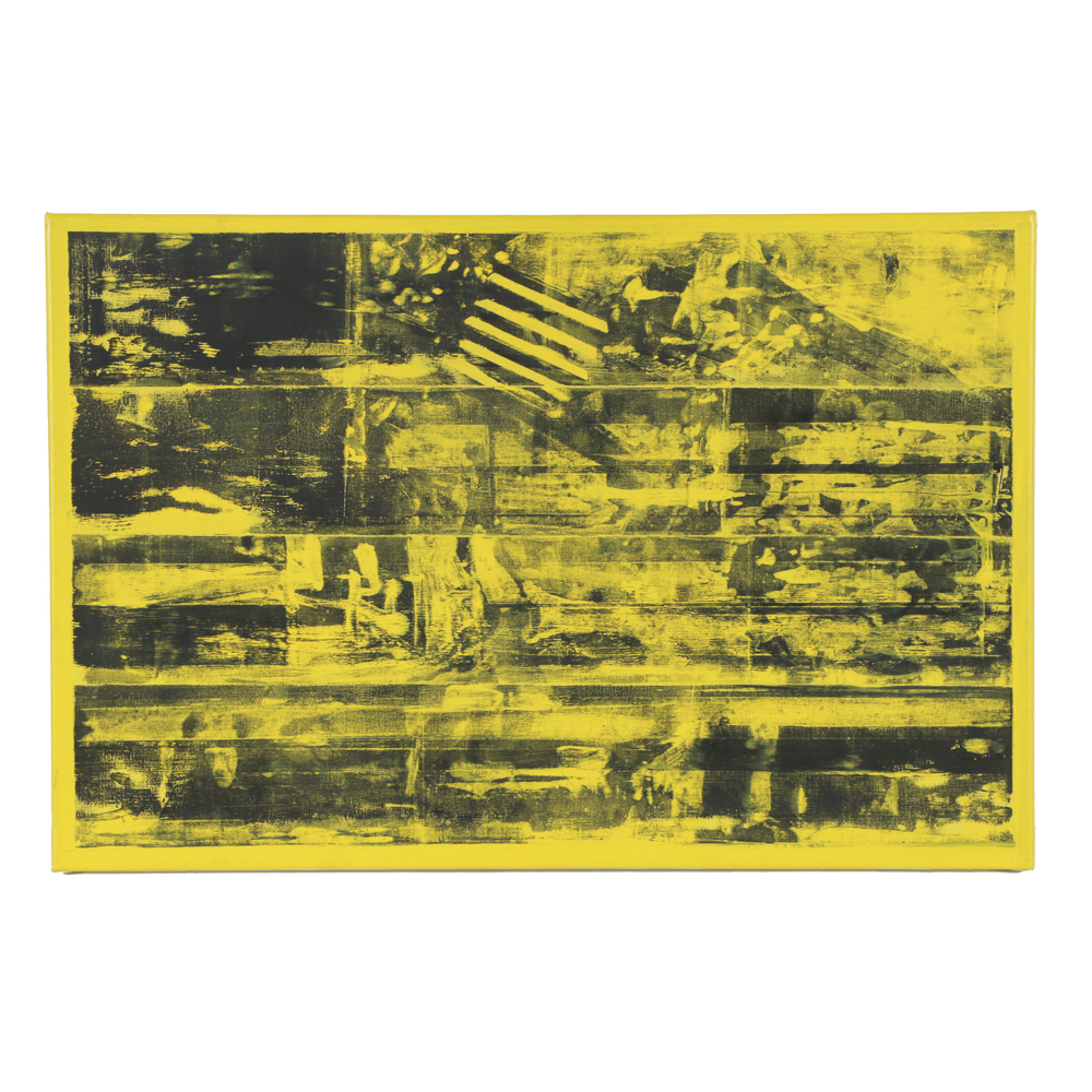 Chris Dorland Acrylic Painting on Canvas "Untitled (Yellow 3)"