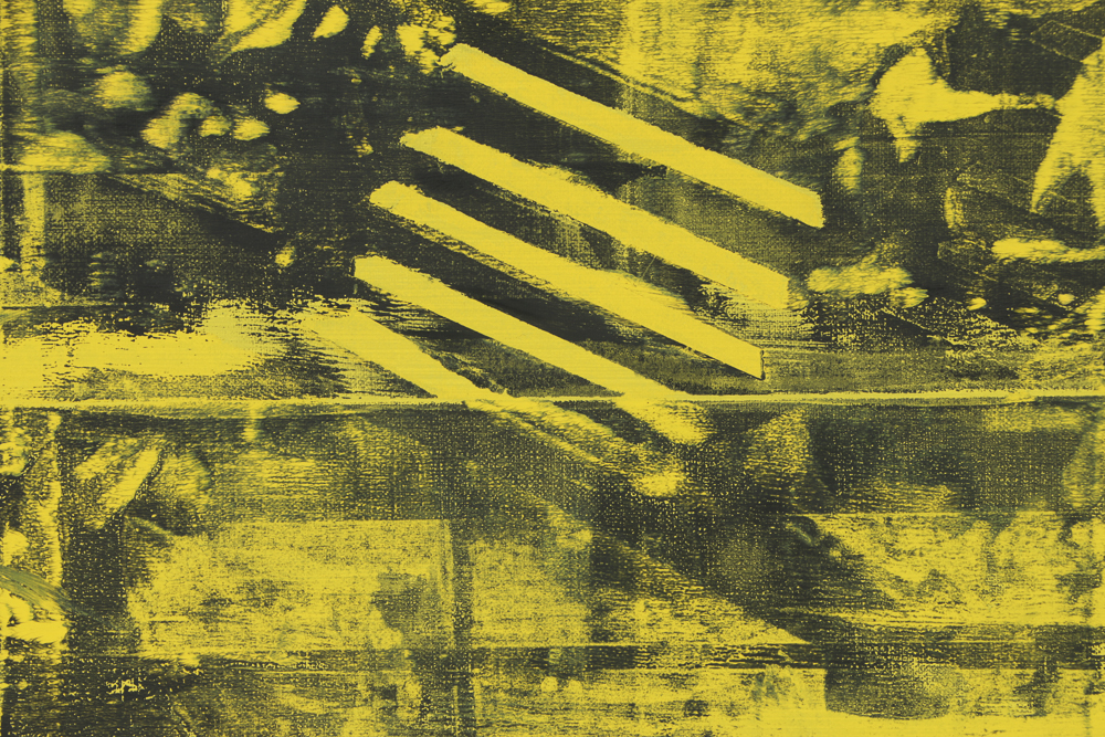 Chris Dorland Acrylic Painting on Canvas "Untitled (Yellow 3)"