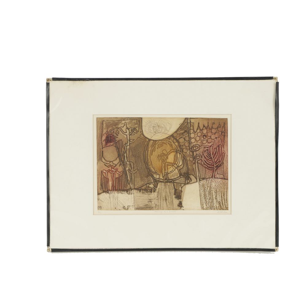 John Ihle Limited Edition Color Aquatint Etching on Paper "Homage to a Snail"