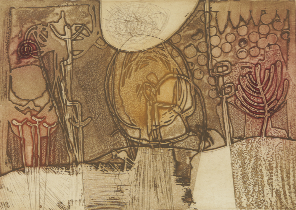 John Ihle Limited Edition Color Aquatint Etching on Paper "Homage to a Snail"