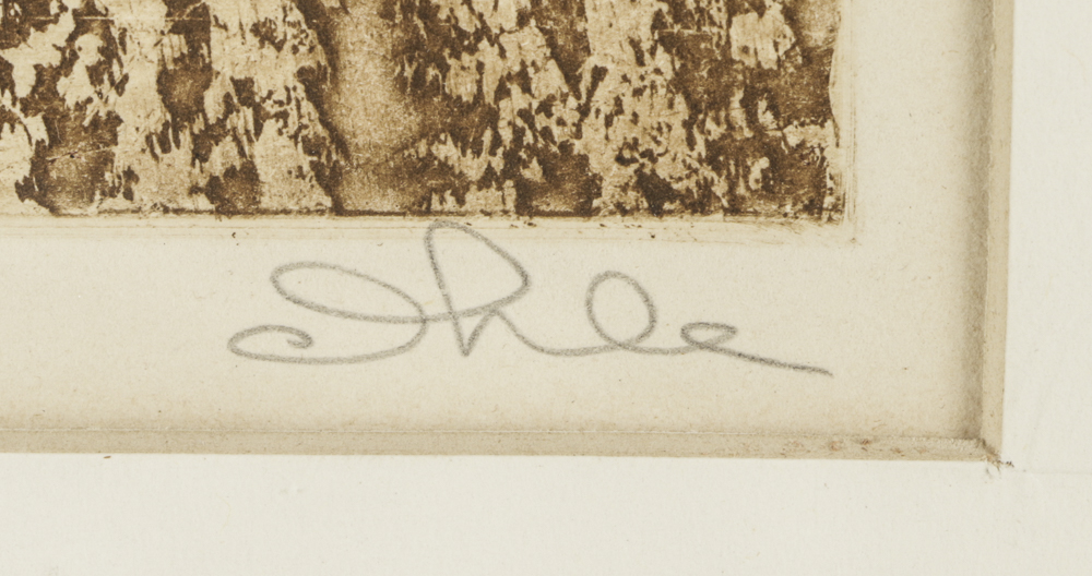 John Ihle Limited Edition Color Aquatint Etching on Paper "Homage to a Snail"