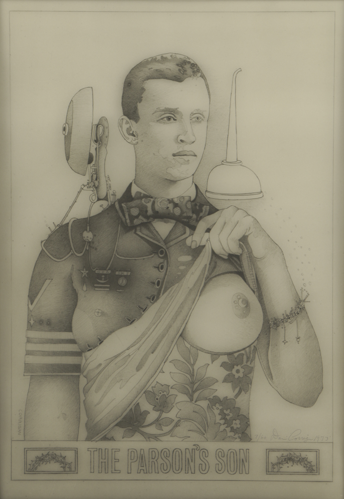 David Corrigan Limited Edition Lithograph on Transparent Paper "The Parson's Son"