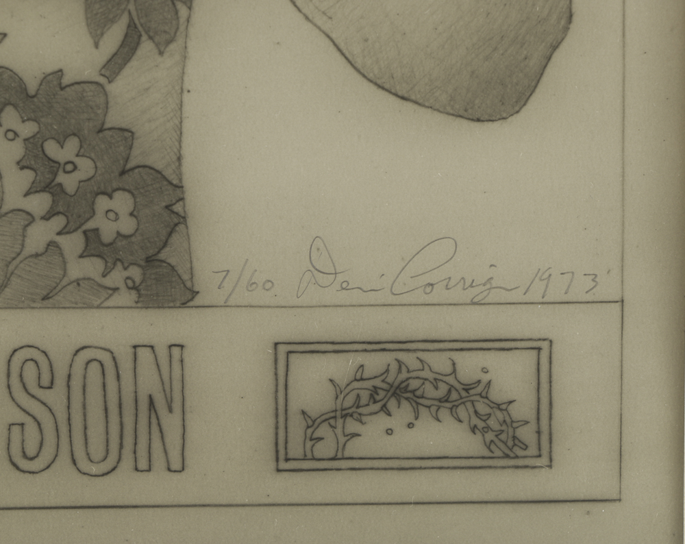 David Corrigan Limited Edition Lithograph on Transparent Paper "The Parson's Son"