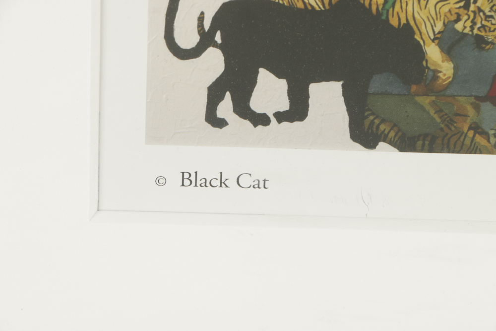 Silvester Fritz Williams Offset Lithograph on Paper "Black Cat"