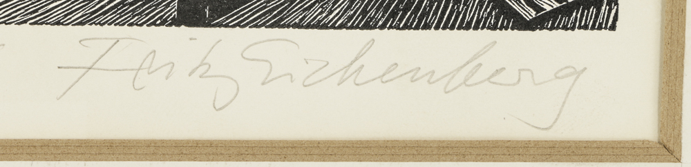 Fritz Eichenberg Limited Edition Engraving on Paper "The Artist and the Seven Deadly Sins"