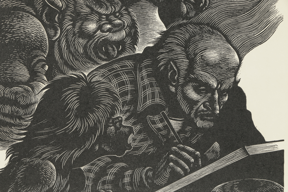 Fritz Eichenberg Limited Edition Engraving on Paper "The Artist and the Seven Deadly Sins"