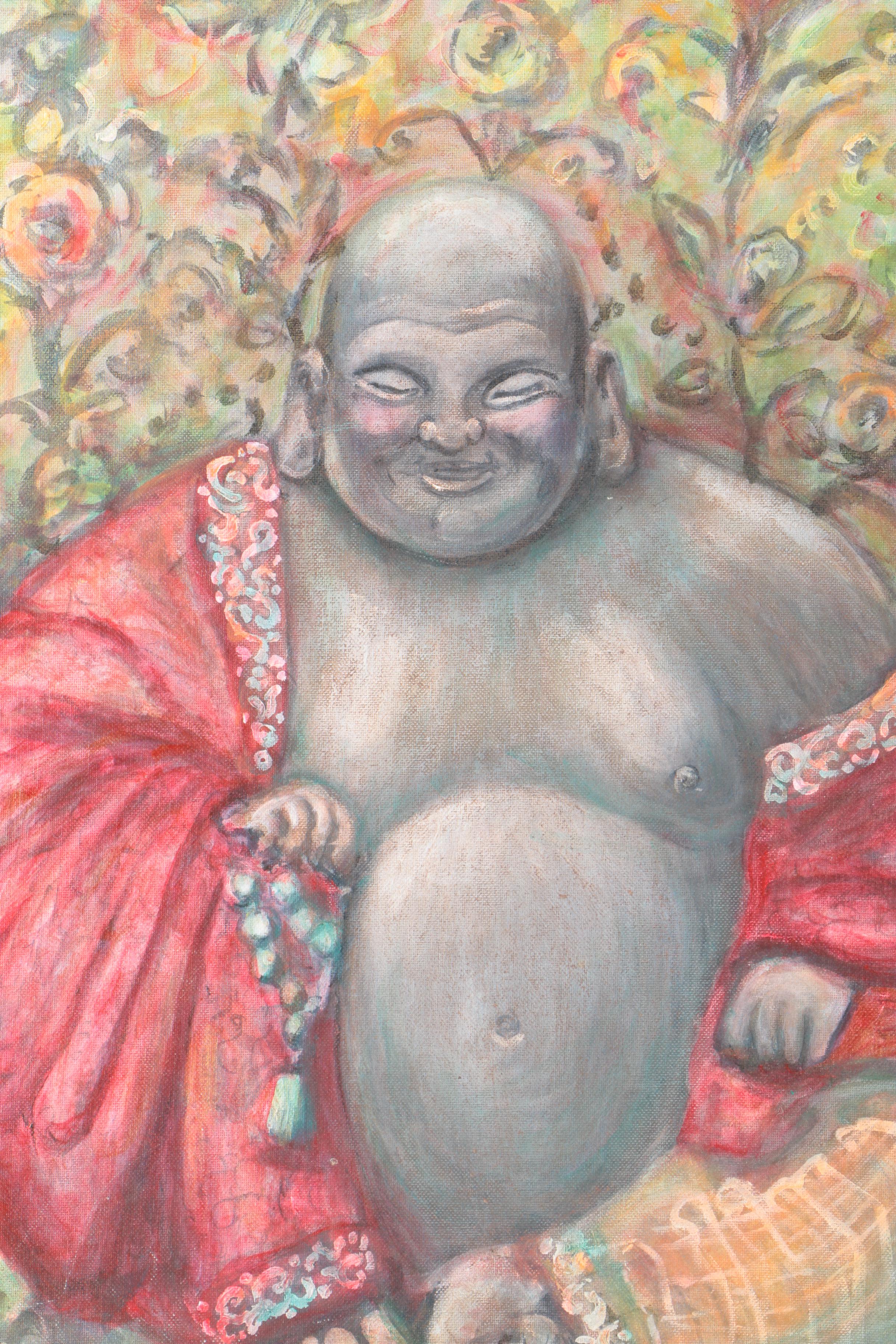 Christine Tracy Von Becker Acrylic on Canvas Board "Chinese Whispers"