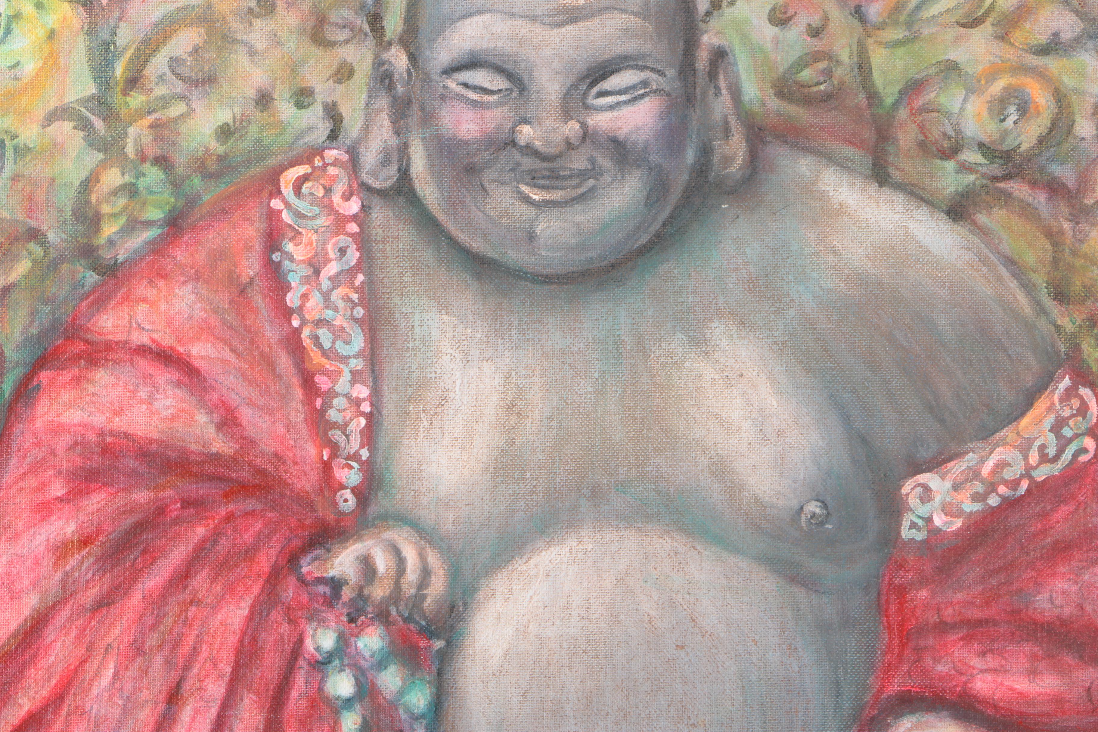 Christine Tracy Von Becker Acrylic on Canvas Board "Chinese Whispers"