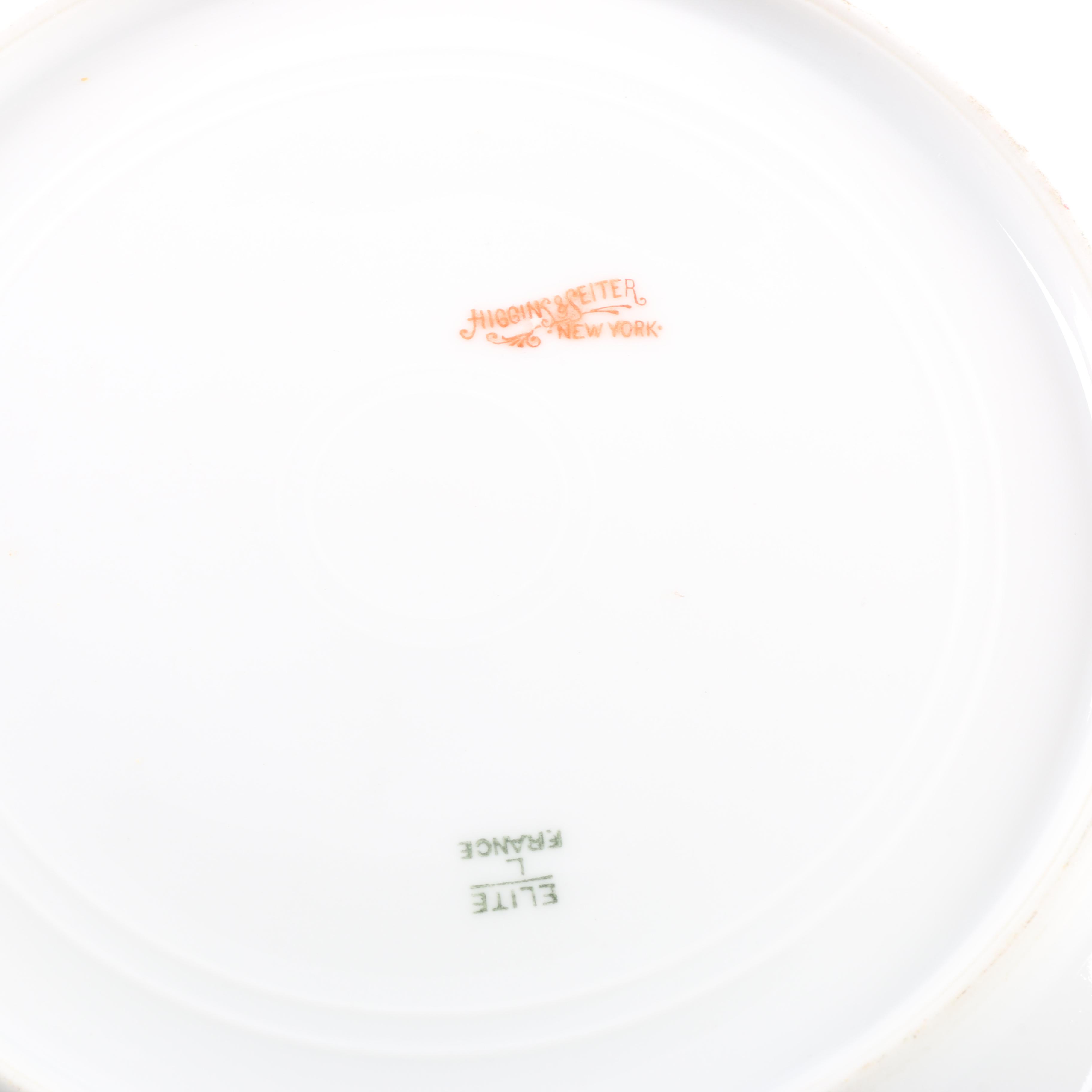 Elite Limoges Porcelain Luncheon Plates