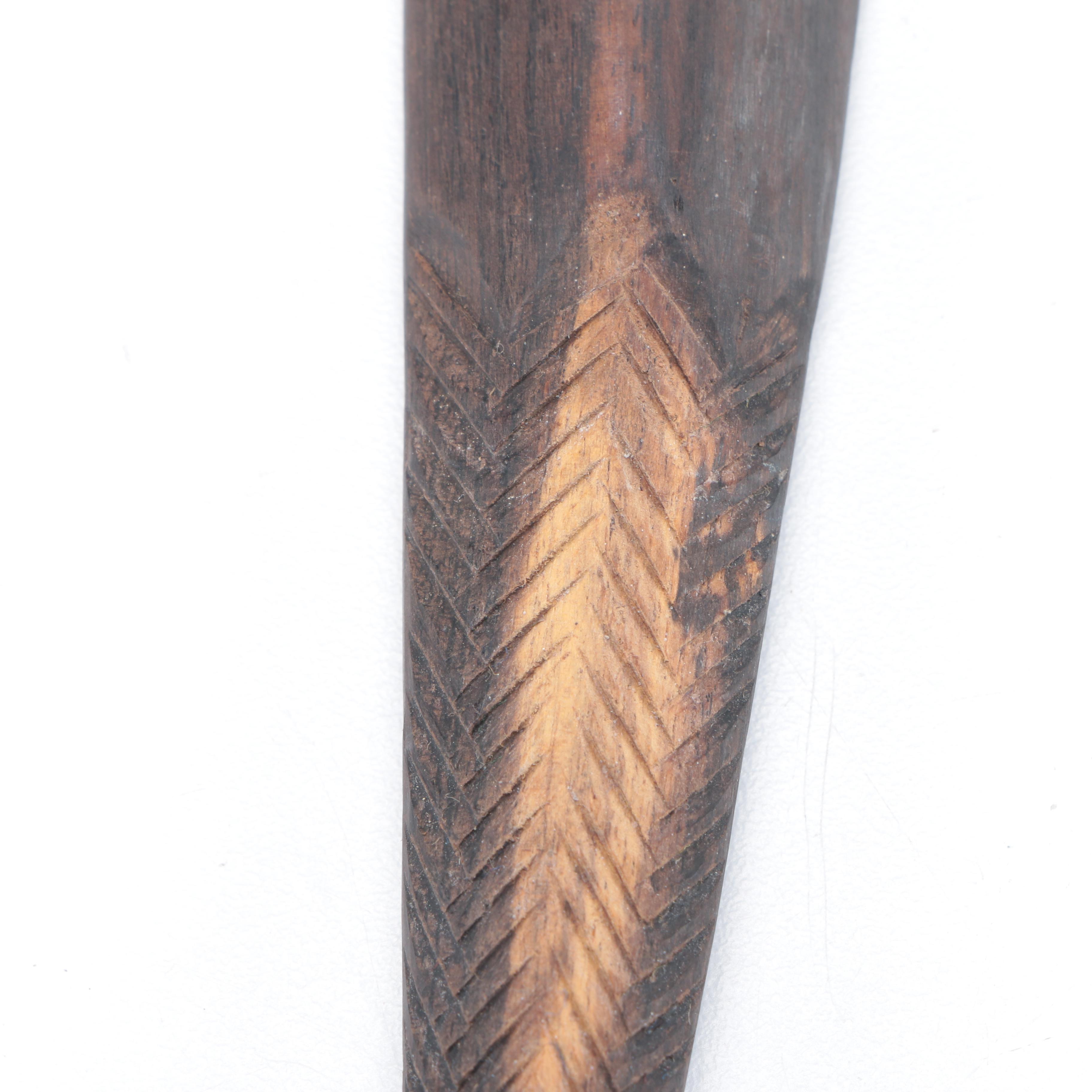 Carved Ethnographic Wooden Serving Utensils