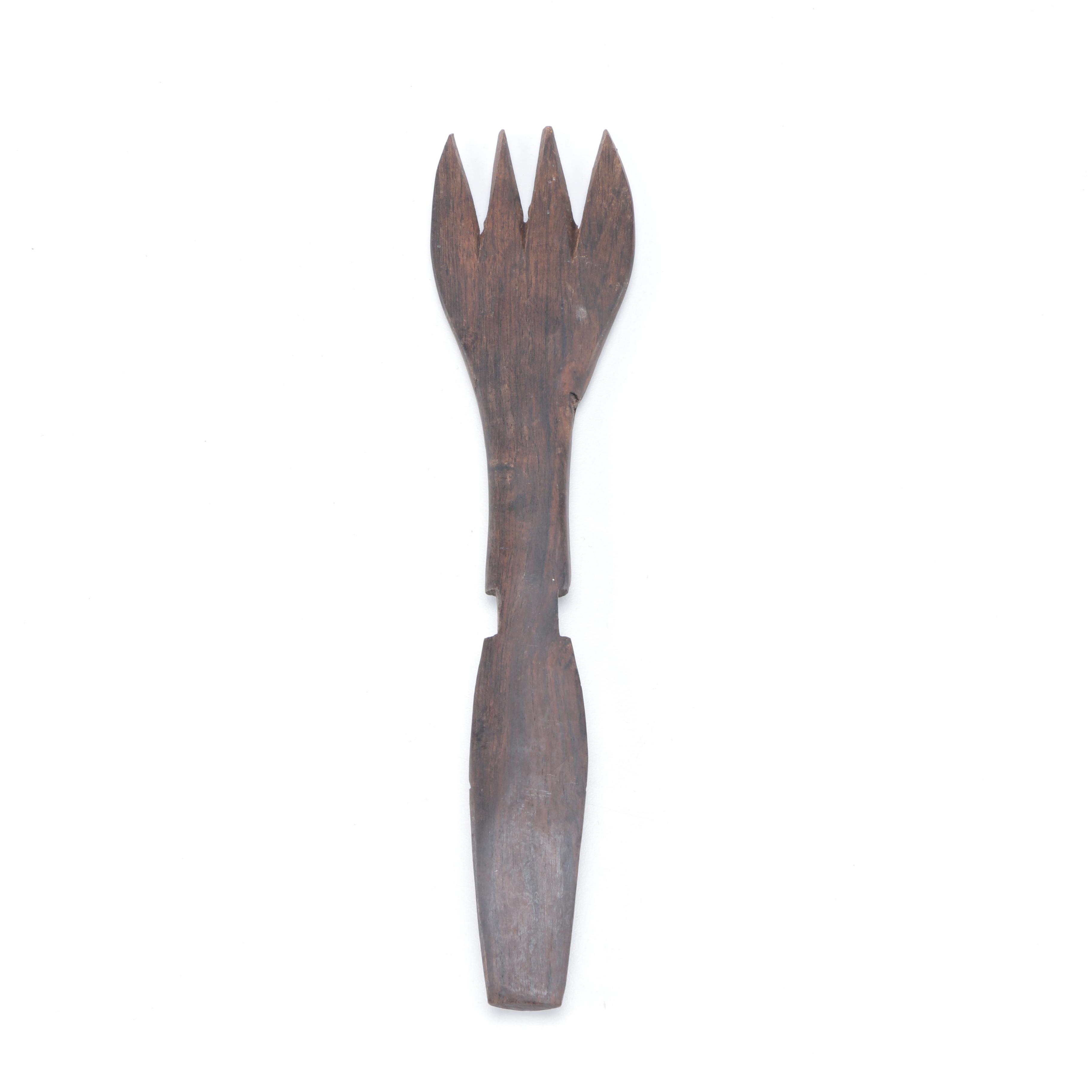 Carved Ethnographic Wooden Serving Utensils