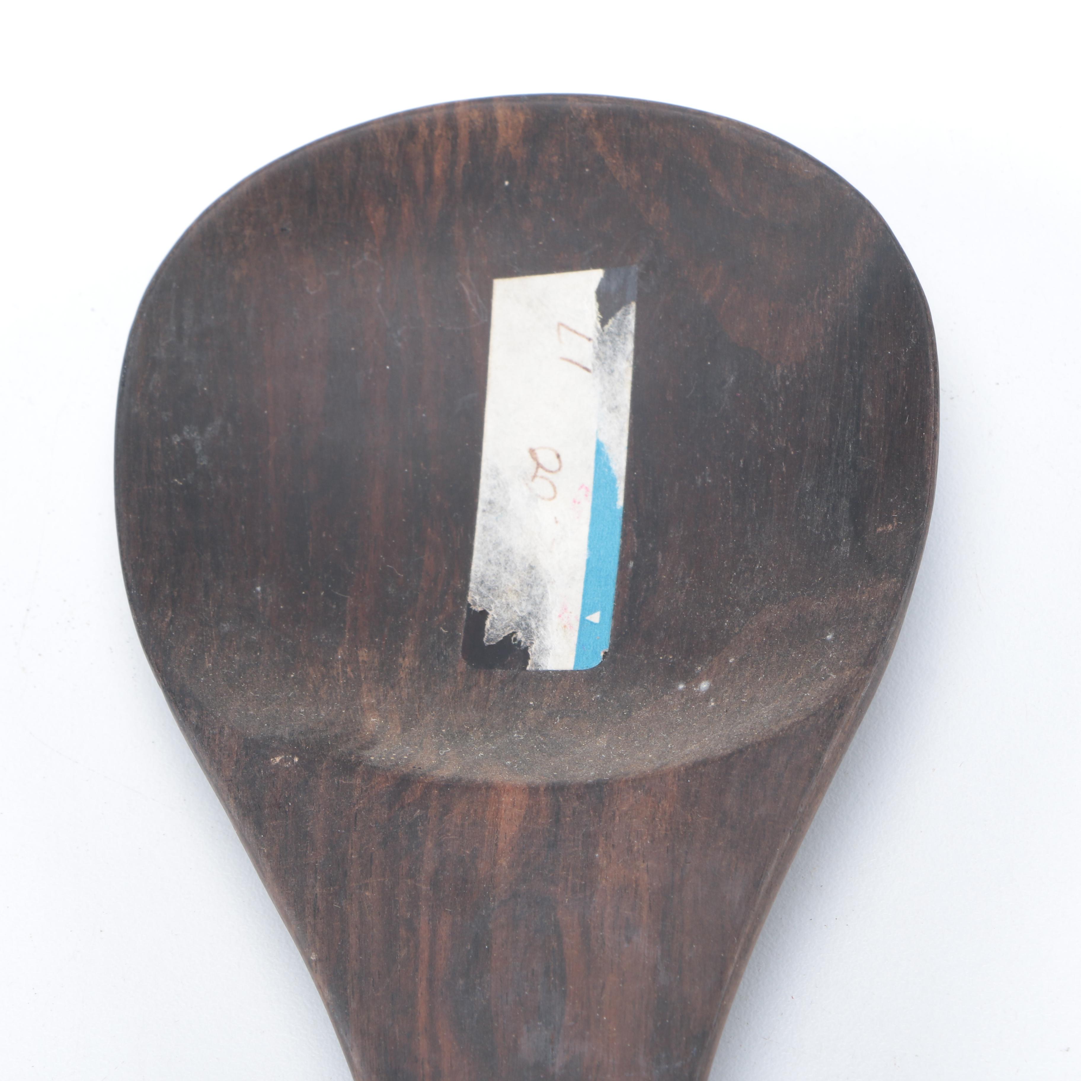 Carved Ethnographic Wooden Serving Utensils