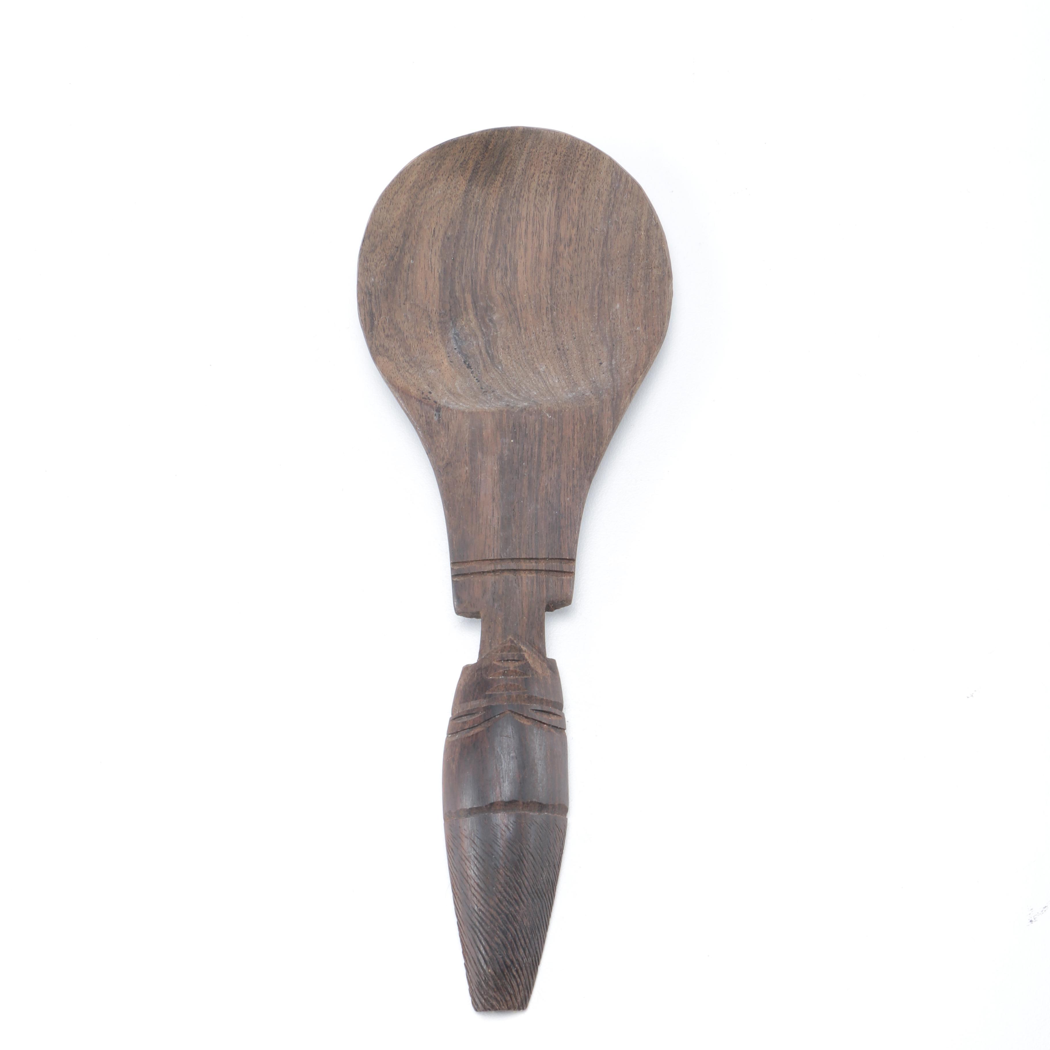 Carved Ethnographic Wooden Serving Utensils