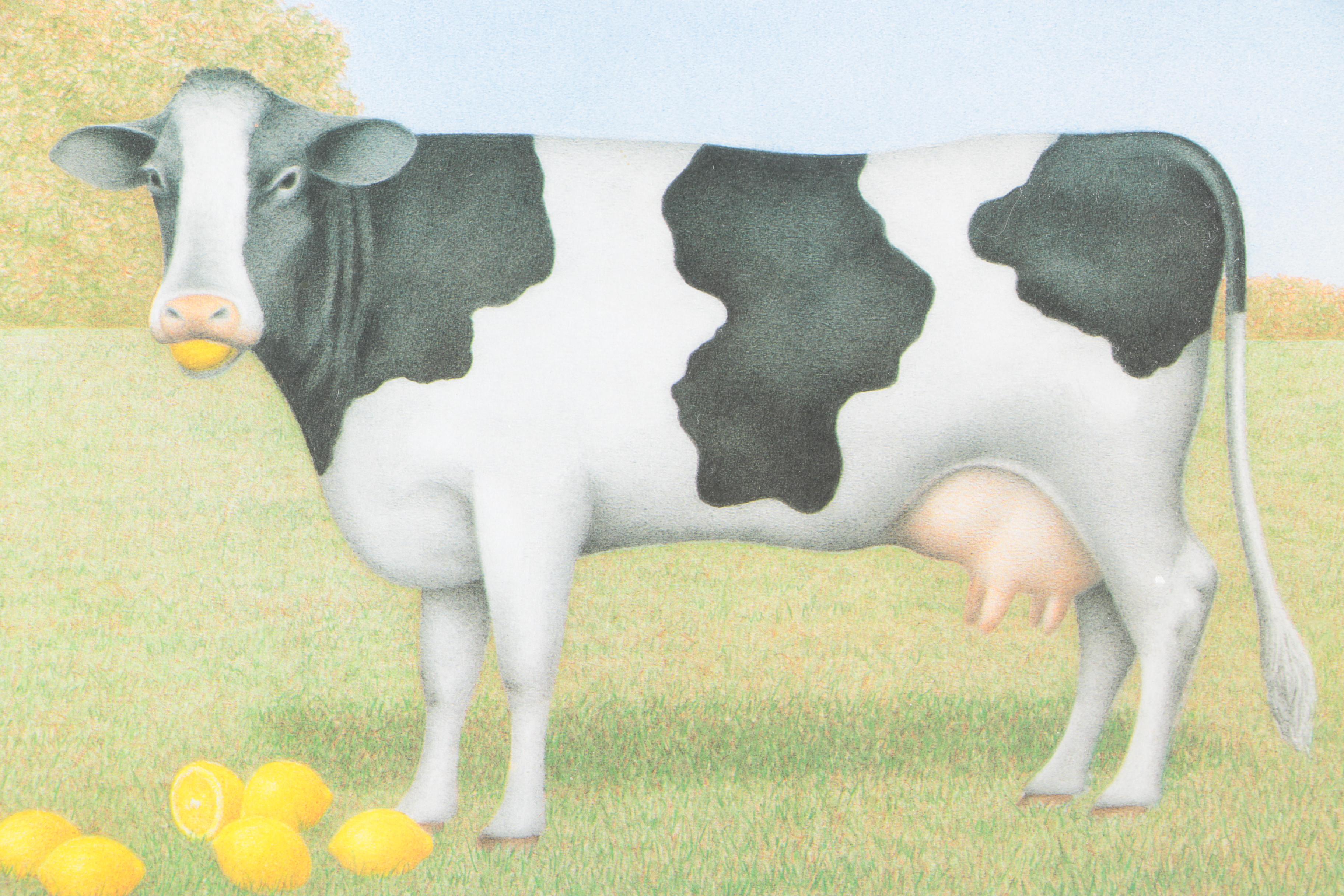 Bruce Garrabrandt Limited Edition Offset Lithograph on Paper "How We Get Sour Cream"