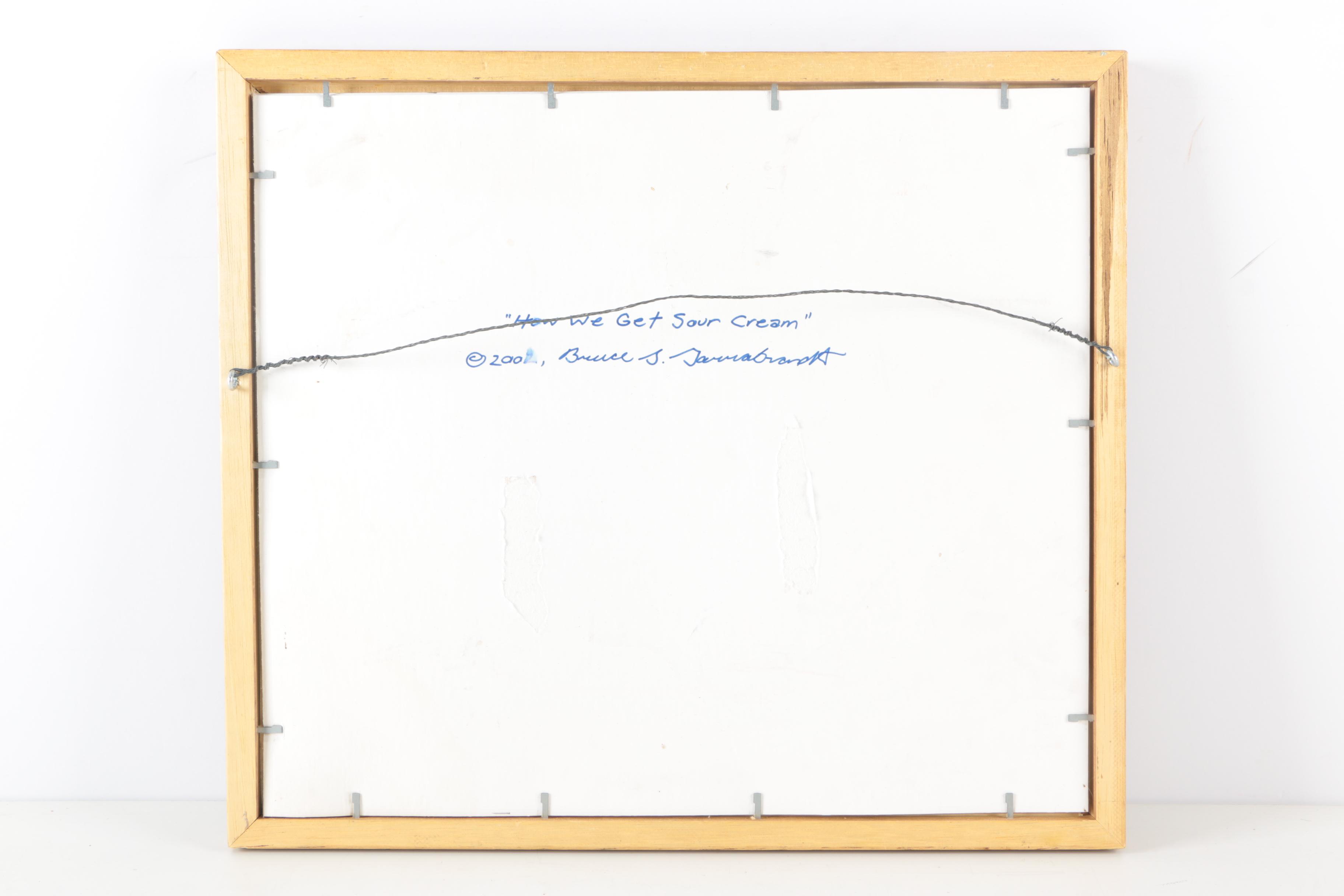 Bruce Garrabrandt Limited Edition Offset Lithograph on Paper "How We Get Sour Cream"