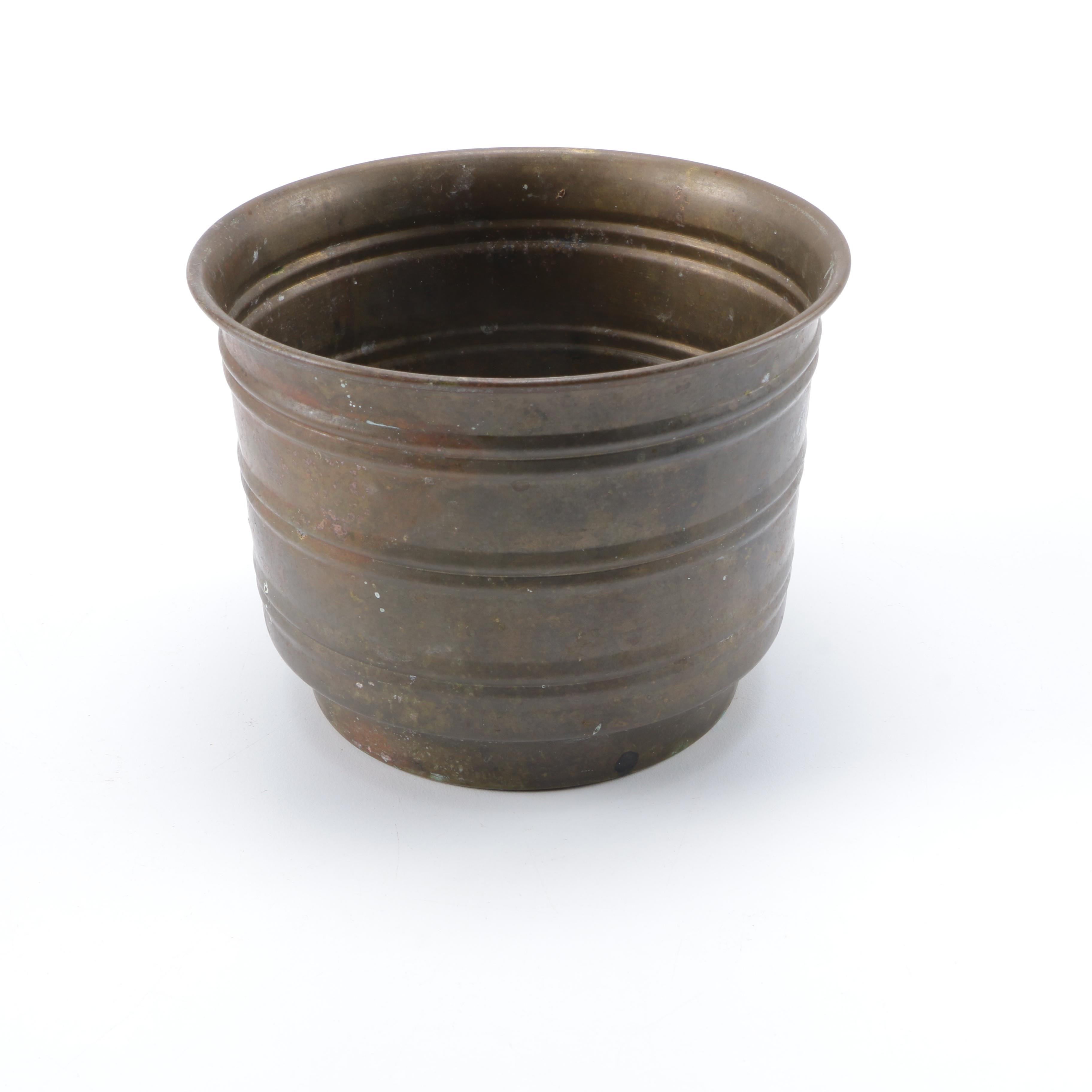 Assortment of Brass Planters