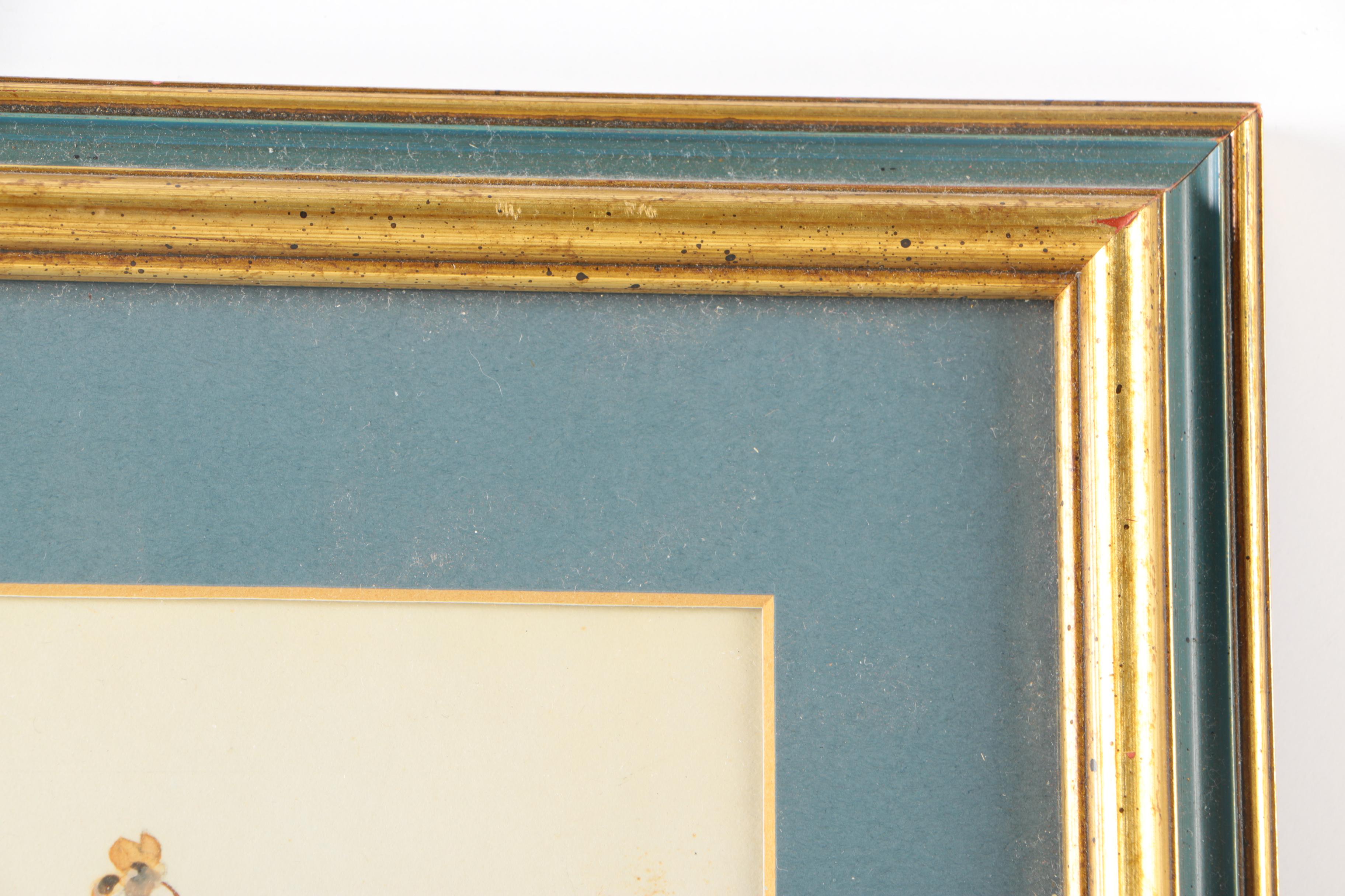 B.E. Schmidt 1961 Floral Gouache and Watercolor on Paper