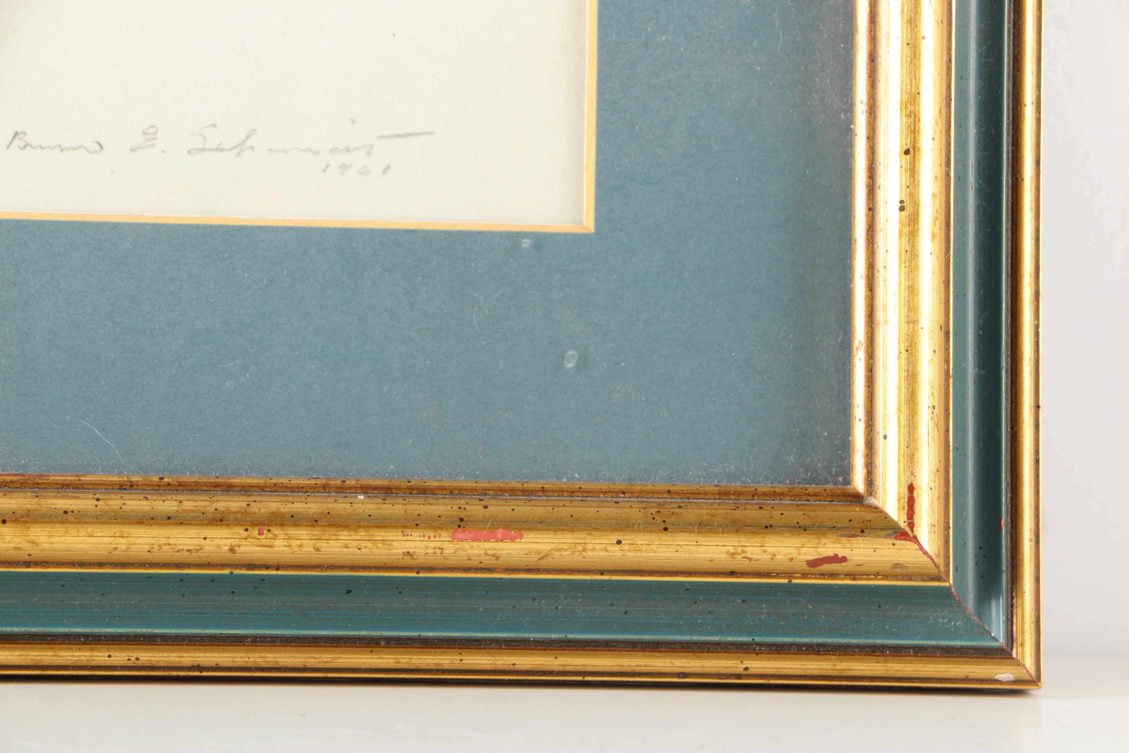 B.E. Schmidt 1961 Floral Gouache and Watercolor on Paper