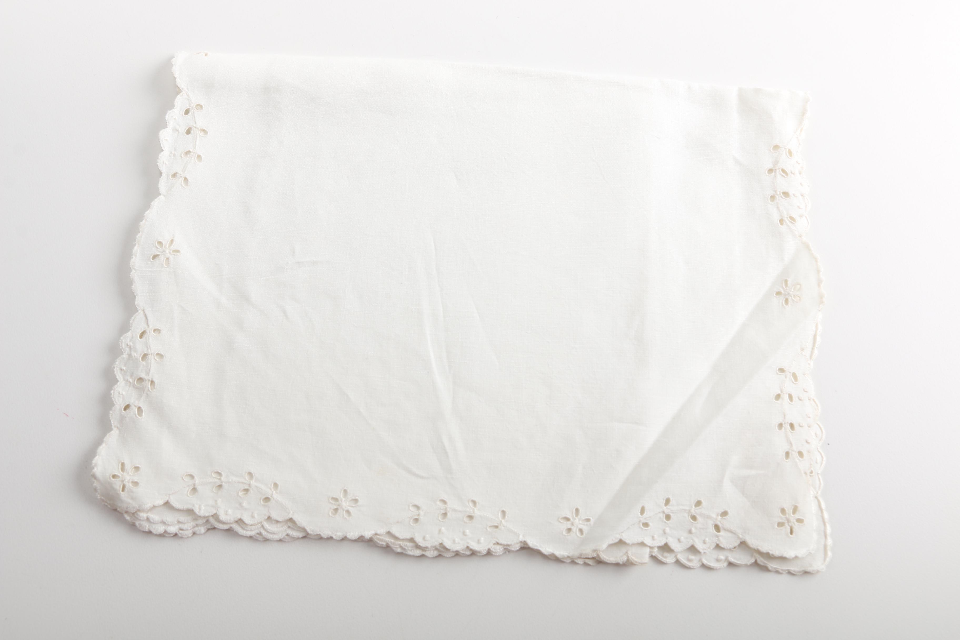 Vintage Floral Linen Placemats and Napkins