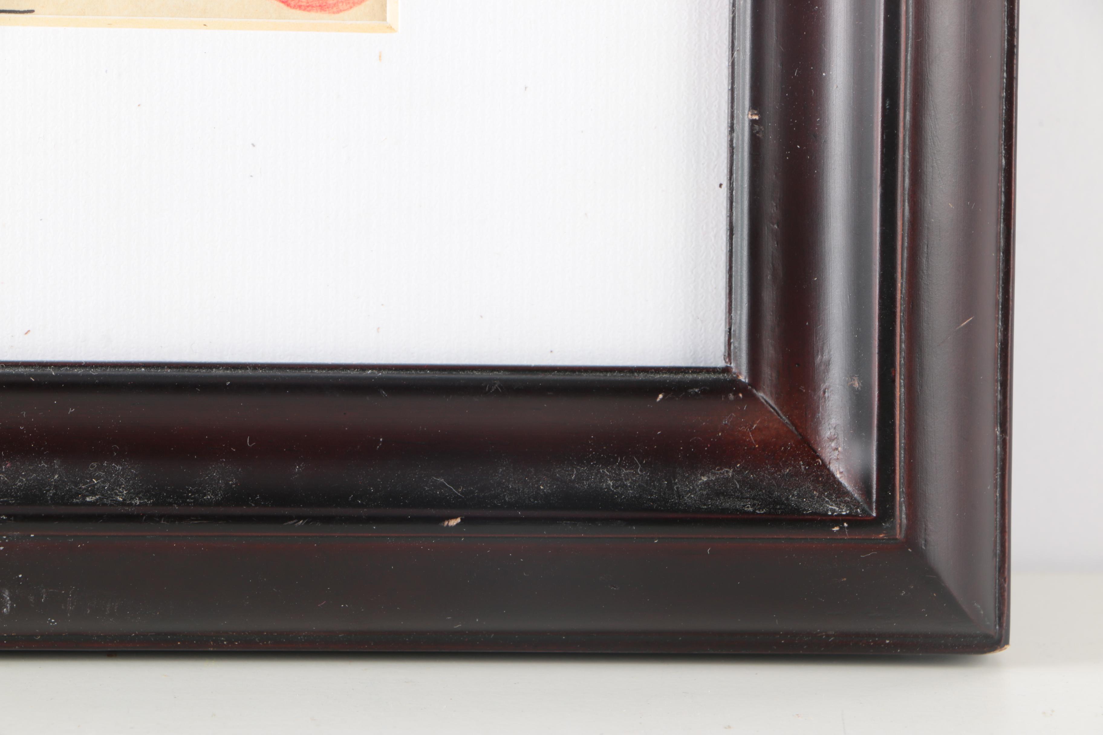 Enook Manomie Lithograph on Paper of Inuit Family