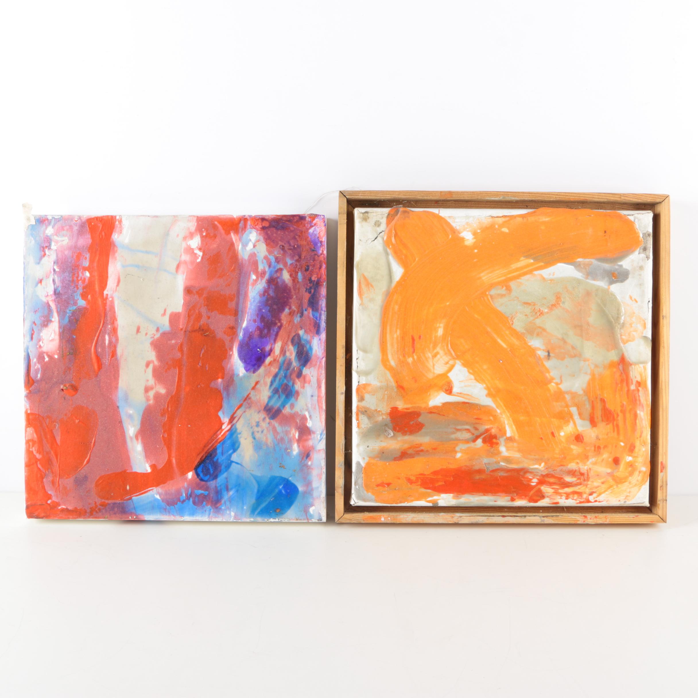 Pair of Acrylics on Canvas